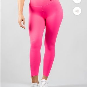 Buff Bunny Allure Laser Perforated Leggings- Hot Pink